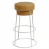 Bar stool in cork and metal