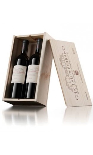 Wooden box of 2 bottles of Château de Ferrand 2011 