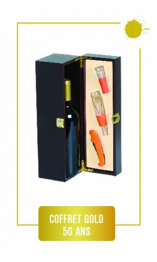 Wine "gold" gift box - 50 years