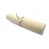 Cylindrical wood veneer case with leather string