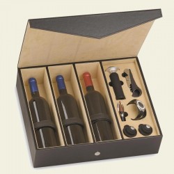 Wine case "Onyx" with accessories - 3  bottles