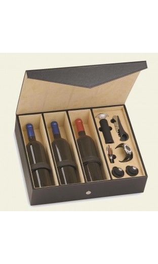Wine case "Onyx" with accessories - 3  bottles