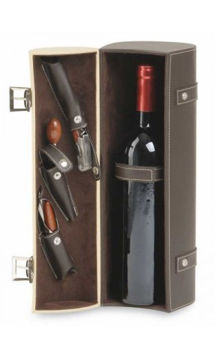 Cylindrical coffret for 1 bottle