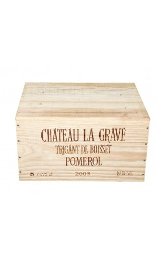 Château La Grave à Pomerol 2003 (caisse de 6 bout.)